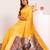 Women yellow Art silk handloom saree