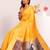 Women yellow Art silk handloom saree