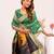 Women green Art silk handloom saree