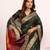 Women green Art silk handloom saree