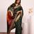 Women green Art silk handloom saree