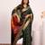 Women green Art silk handloom saree