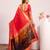 Women red Art silk handloom saree