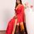 Women red Art silk handloom saree