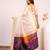 Women white Art silk handloom saree