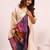 Women white Art silk handloom saree