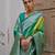 Women green Art silk handloom saree