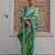Women green Art silk handloom saree