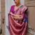Women pink Art silk handloom saree