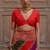 Women red Art silk handloom saree