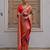 Women red Art silk handloom saree