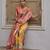Women yellow Art silk handloom saree