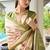 Women multicolor Art silk handloom saree