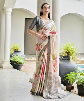 Women multicolor Art silk handloom saree 1