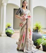 Women multicolor Art silk handloom saree