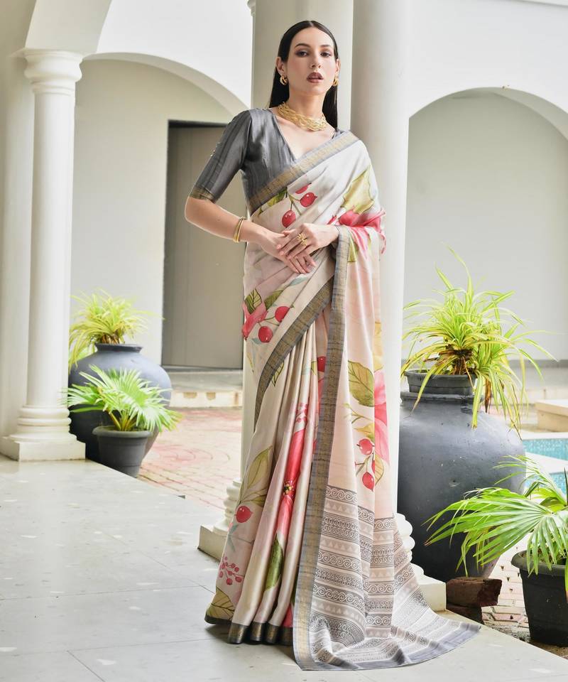 Women multicolor Art silk handloom saree