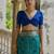 Women firozi Art silk handloom saree