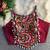 Maroon navratri special corset style mirror work blouse