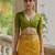 Women yellow Art silk handloom saree