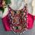 Pink navratri special corset style mirror work blouse