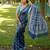 Women blue art silk handloom saree