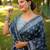 Women blue art silk handloom saree