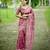 Women magenta art silk handloom saree