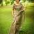 Women mehndi art silk handloom saree