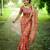 Women pink art silk handloom saree