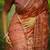Women pink art silk handloom saree