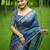 Women blue art silk handloom saree