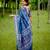Women blue art silk handloom saree