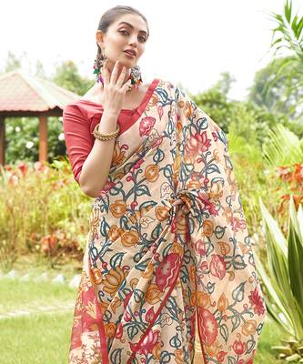 Women multicolor art silk handloom saree 3