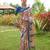 Women multicolor art silk handloom saree