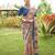 Women multicolor art silk handloom saree
