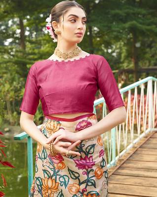 Women multicolor art silk handloom saree 4