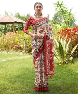 Women multicolor art silk handloom saree 1
