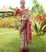 Women multicolor art silk handloom saree