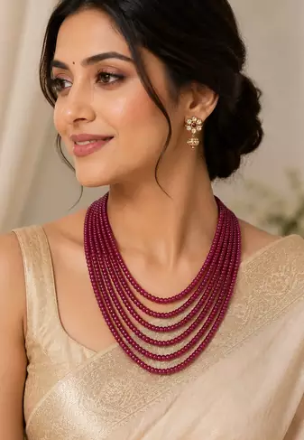 6 multilayer precious ruby mala