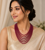 6 multilayer precious ruby mala