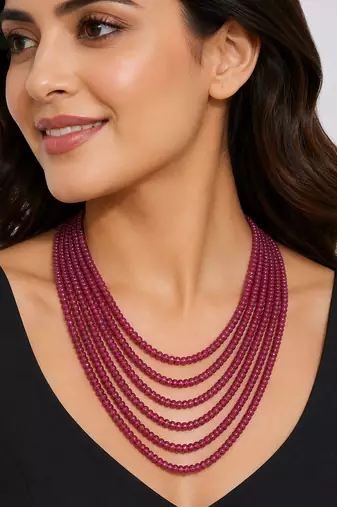 6 multilayer precious ruby mala