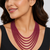6 multilayer precious ruby mala
