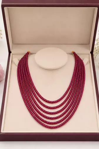 6 multilayer precious ruby mala