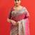 Women pink art silk handloom saree