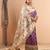Women purple art silk handloom saree
