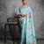 Women rama green art silk handloom saree