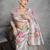 Women grey art silk handloom saree