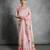 Women pink art silk handloom saree
