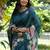 Women rama art silk handloom saree
