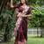 Women wine art silk handloom saree